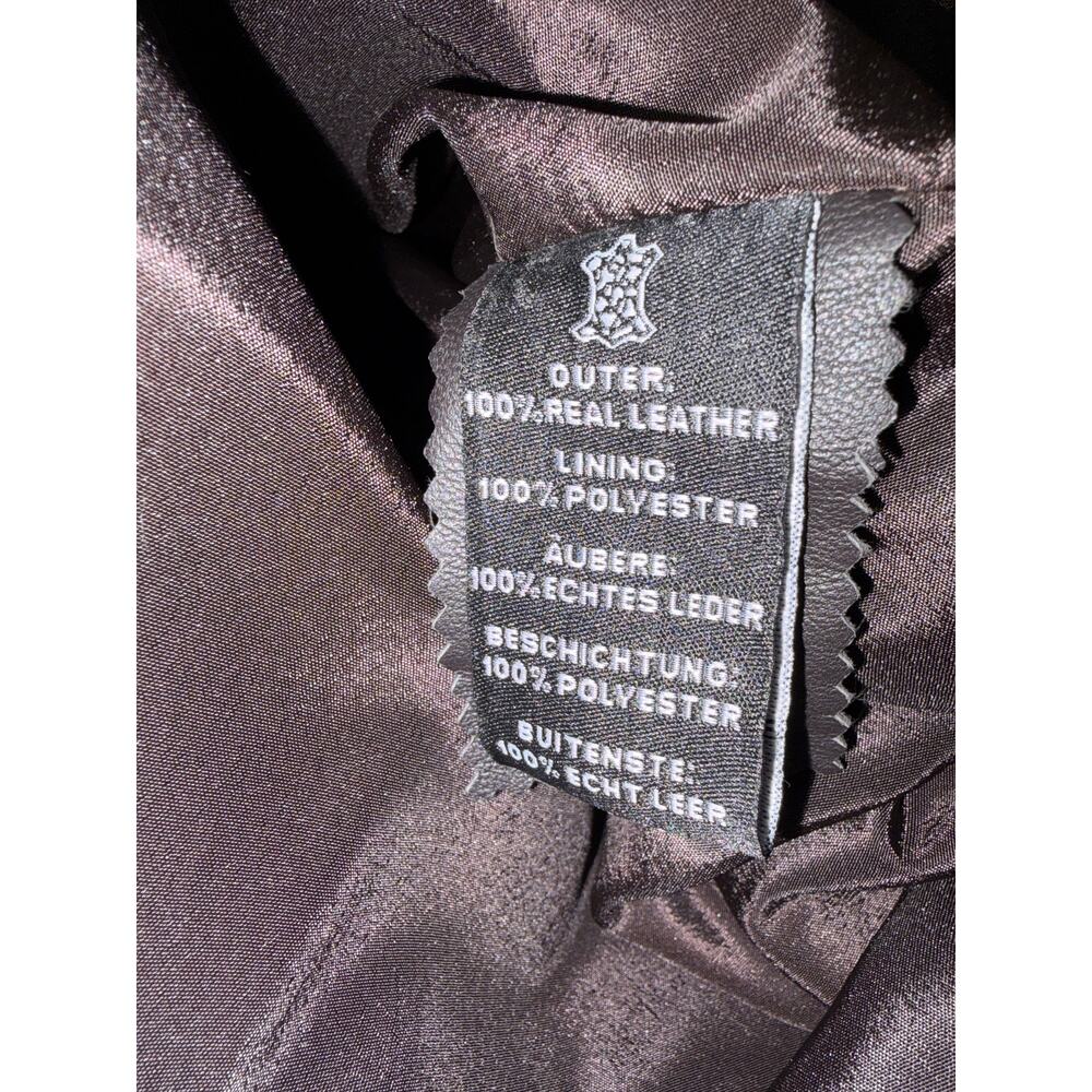 Leather Coat Women’s Dark Brown Size M Mid Length NEW - Picture 7 of 11
